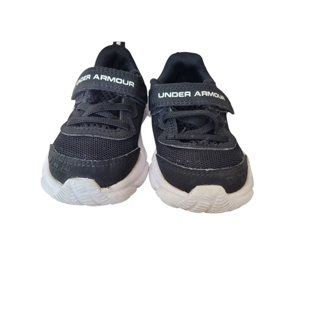 Under Armour Assert Low Black White Unisex Kids Shoes Size US 5K Toddler